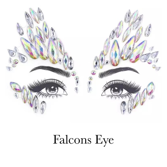 Rave Festival Crystal Rhinestone Face Jewels - Picture 13 of 16